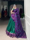Green Colour Gauri Tussar Silk With Bandhej Print With Gotta Patti Lace Lehenga With Blouse Dupatta LNB1250
